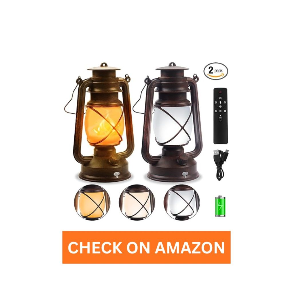Wondrastical Bronze Vintage LED Lanterns
